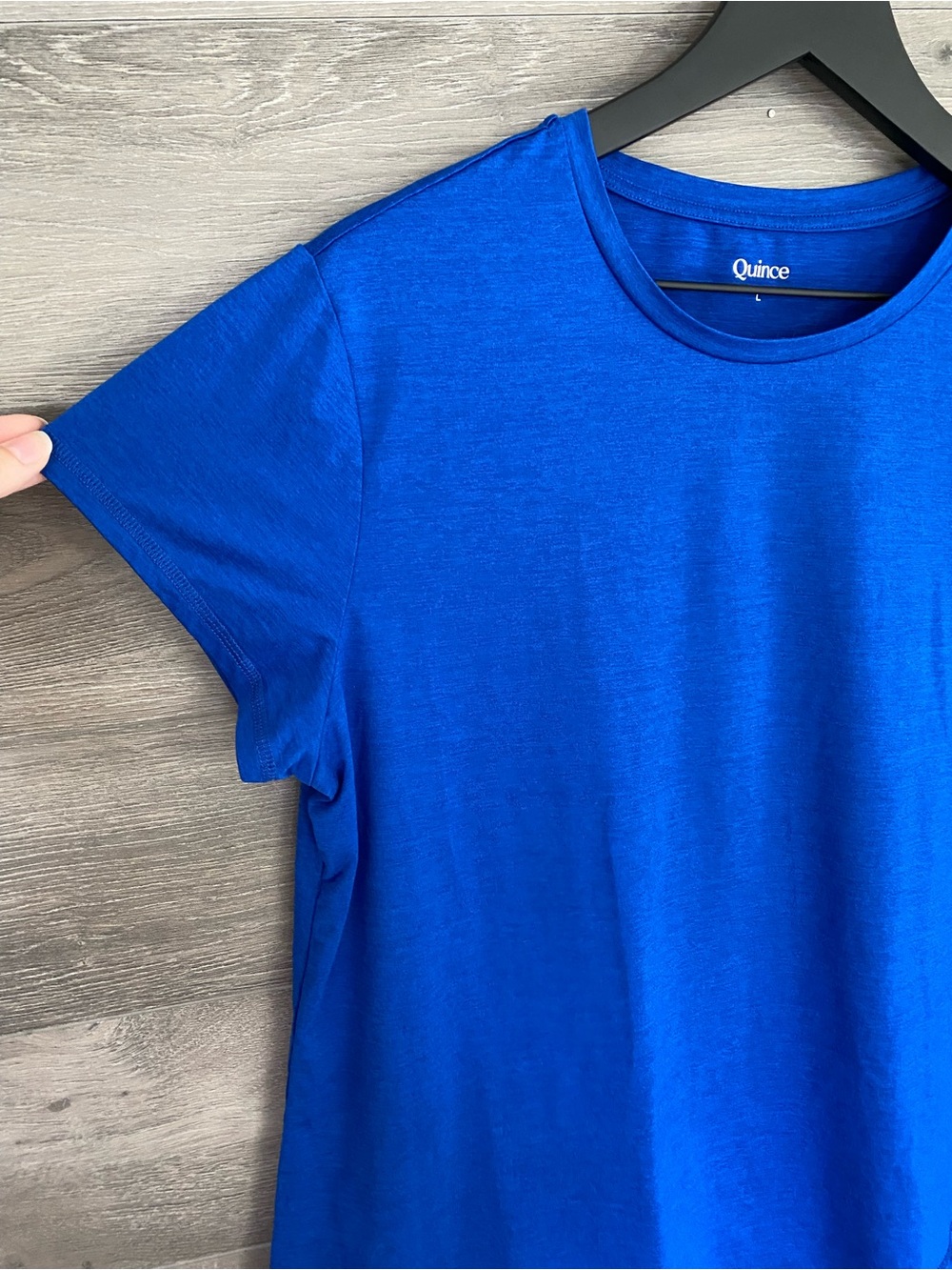 Quince Flowknit Breeze Tee Heather Cobalt - Picture 2 of 7